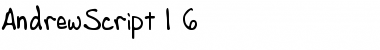 AndrewScript_1.6 Regular Font Title Preview