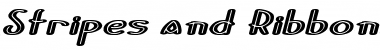 Stripes and Ribbons Italic Font Title Preview