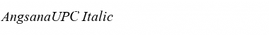 AngsanaUPC Italic Font Title Preview