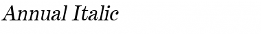Annual Italic Font Title Preview