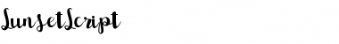 Sunset Script Regular Font Title Preview