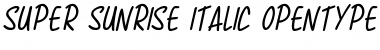 Super Sunrise Italic Font Title Preview