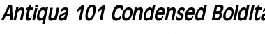 Antiqua 101 Condensed BoldItalic Font Title Preview