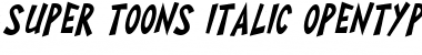 Super Toons Italic Font Title Preview