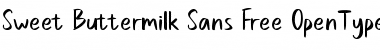 Sweet Buttermilk Free Sans Regular Font Title Preview