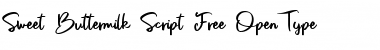 Sweet Buttermilk Free Script Regular Font Title Preview