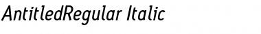 AntitledRegular Italic Regular Font Title Preview