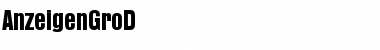 AnzeigenGroD Regular Font Title Preview