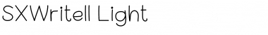 SX Write II Light Regular Font Title Preview