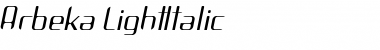 Arbeka LightItalic Font Title Preview