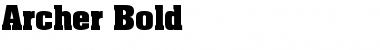 Archer Bold Font Title Preview