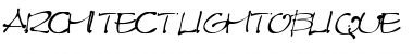 Architect LightOblique Font Title Preview