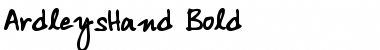 ArdleysHand Bold Font Title Preview