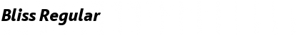 Bliss Regular Font Title Preview