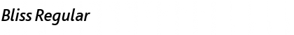 Bliss Regular Font Title Preview