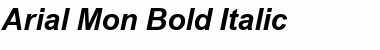 Arial Mon Bold Italic Font Title Preview