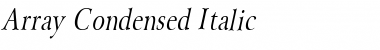 Array Condensed Italic Font Title Preview