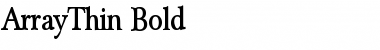 ArrayThin Bold Font Title Preview