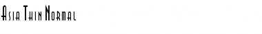 Asia Thin Normal Font Title Preview