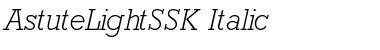 AstuteLightSSK Italic Font Title Preview