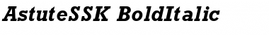AstuteSSK BoldItalic Font Title Preview