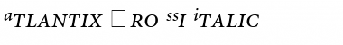 Atlantix Pro SSi Italic Font Title Preview