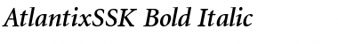 AtlantixSSK Bold Italic Font Title Preview