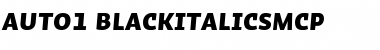 Auto 1 Black Italic SmCp Font Title Preview
