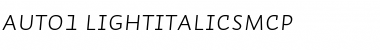 Auto 1 Light Italic SmCp Font Title Preview