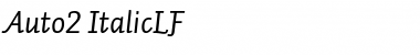 Auto 2 Italic LF Font Title Preview