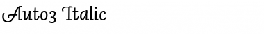 Auto 3 Italic Font Title Preview