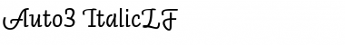 Auto 3 Italic LF Font Title Preview