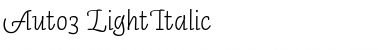 Auto 3 Light Italic Font Title Preview