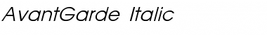 AvantGarde Italic Font Title Preview