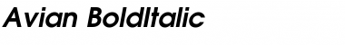 Avian BoldItalic Font Title Preview
