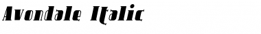 Avondale Italic Font Title Preview
