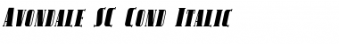 Avondale SC Cond Italic Font Title Preview