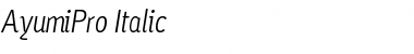Ayumi Pro Italic Font Title Preview