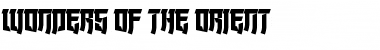 Wonders of the Orient Regular Font Title Preview