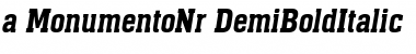 a_MonumentoNr DemiBoldItalic Font Title Preview