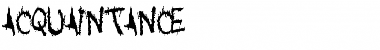 Acquaintance Regular Font Title Preview