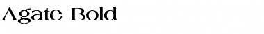 Agate Bold Font Title Preview