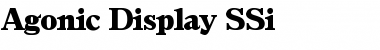Agonic Display SSi Regular Font Title Preview