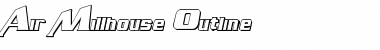 Air Millhouse Outline Outline Font Title Preview