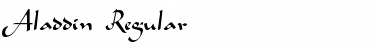 Aladdin normal Font Title Preview
