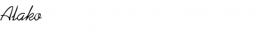 Alako Regular Font Title Preview