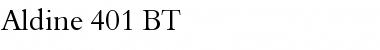 Aldine401 BT Roman Font Title Preview
