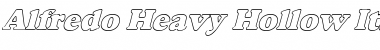 Alfredo Heavy Hollow Italic Font Title Preview