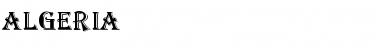 Algeria Regular Font Title Preview