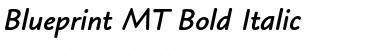 Blueprint MT ItalicBold Font Title Preview